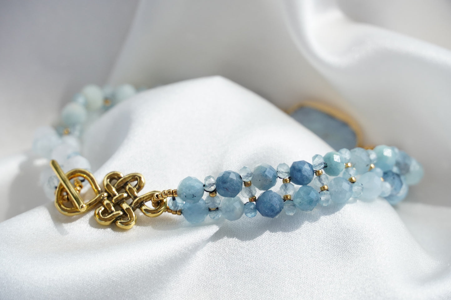 Aquamarine and Blue Opal Bracelet