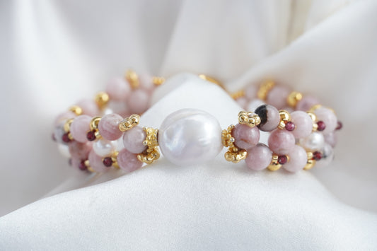 Baroque Pink Opal Bracelet